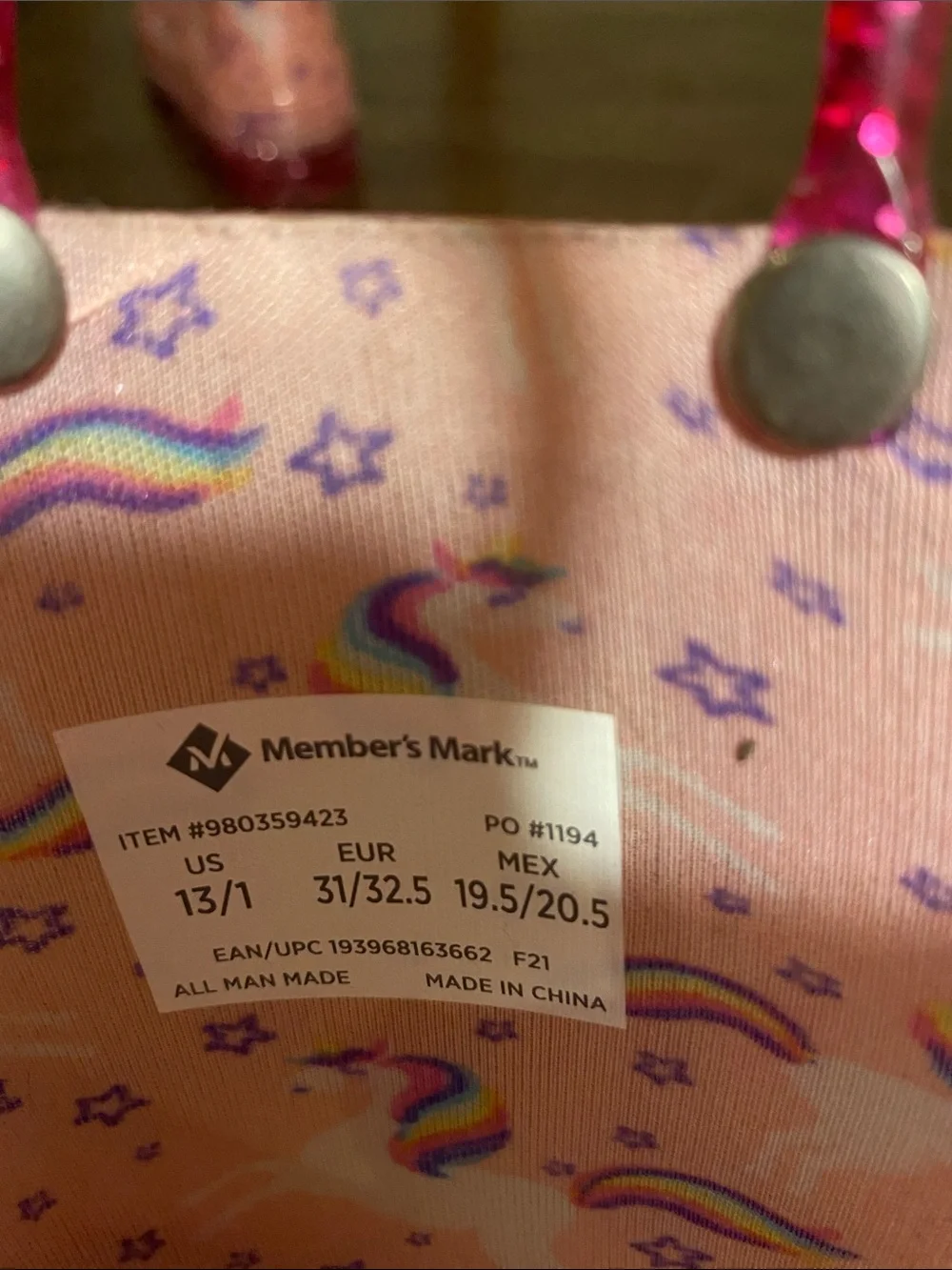 Girls rain boots size13/1